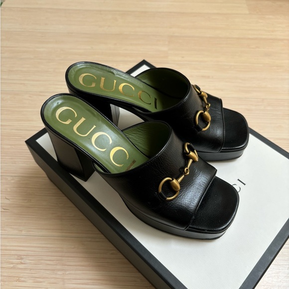 Gucci Women’s Heeled Sandals size 36.5 excellent condition - Picture 1 of 7